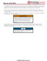 Preview for 5 page of Potter NGP-300D Installation, Operation & Service Manual