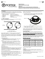 Preview for 1 page of Potter PAD100-6DB Quick Start Manual