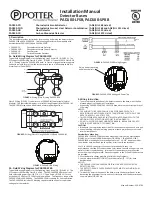 Preview for 1 page of Potter PAD100-LFSB Installation Manual