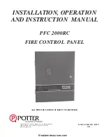 Preview for 1 page of Potter PFC 2000RC Installation, Operation And Instruction Manual