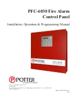 Potter PFC-6030 Installation, Operation, & Programming Manual предпросмотр