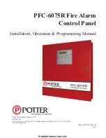 Potter PFC-6075R Installation, Operation, & Programming Manual preview