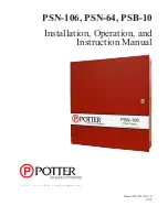 Potter PSB-10 Installation, Operation And Instruction Manual предпросмотр