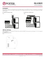 Preview for 2 page of Potter RA-6500R Quick Start Manual