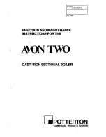 Potterton Avon Two Maintenance Instructions Manual preview