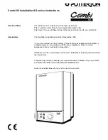 Potterton Combi 80 Installation & Service Instructions Manual preview