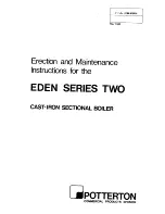 Preview for 1 page of Potterton Eden Two Series Maintenance Instructions Manual