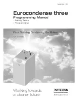 Potterton Eurocondense three Programming Manual preview