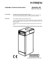 Preview for 1 page of Potterton Kingfisher Mf CFL40 - 100 Installation & Service Instructions Manual