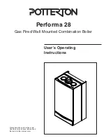 Potterton Performa 28 User Operating Instructions Manual preview