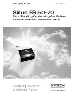 Potterton Sirius two FS 50 Installation, Operation & Maintenance Manual preview