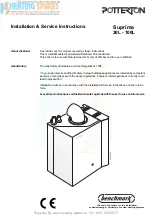 Potterton Suprima 100L Installation & Service Instructions Manual preview