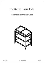 pottery barn kids EMERSON CHANGING TABLE Manual preview