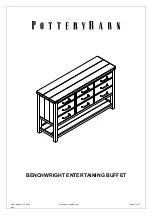 Pottery Barn BENCHWRIGHT ENTERTAINING BUFFET Manual preview