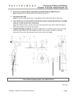 Предварительный просмотр 2 страницы Pottery Barn Covington Pressure Balance Shower Trim and Hand Shower Kit Quick Start Manual