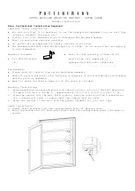 Предварительный просмотр 1 страницы Pottery Barn HOTEL RECESSED MEDICINE CABINET Assembly Instructions