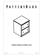 Pottery Barn LOGAN DOUBLE LATERAL FILE Assembly Instruction Manual предпросмотр