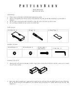 Предварительный просмотр 1 страницы Pottery Barn Meredith Vanity Assembly Instructions