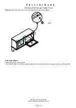 Preview for 3 page of Pottery Barn Petaluma Wall Storage Double Door Mounting Instructions