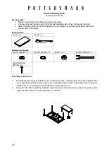 Предварительный просмотр 1 страницы Pottery Barn Printers Writing Desk Assembly Instructions