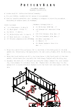 Предварительный просмотр 1 страницы Pottery Barn Savannah Daybed Assembly Instructions