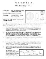 Preview for 1 page of Pottery Barn Wall Barrel Dispenser Mounting Instruction