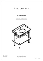 PotteryBarn APOTHECARY SINK Assembly Instructions Manual preview