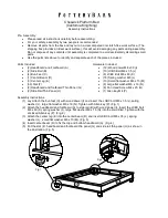 Предварительный просмотр 1 страницы PotteryBarn Cheswick Assembly Instructions