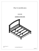 PotteryBarn CHLOE BED Assembly Instructions предпросмотр