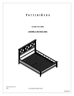 PotteryBarn CLARA FULL BED Assembly Instructions Manual preview