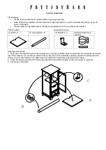 PotteryBarn Cynthia Wardrobe Quick Start Manual предпросмотр