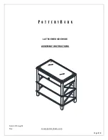 PotteryBarn LATTICE BEDSIDE WIDE Assembly Instructions предпросмотр