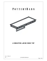 Предварительный просмотр 1 страницы PotteryBarn LIVINGSTON LARGE DESK Assembly Instructions Manual