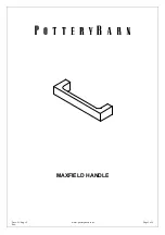 PotteryBarn MAXFIELD HANDLE Manual preview