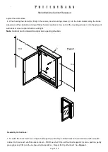 Предварительный просмотр 2 страницы PotteryBarn Stella Medicine Cabinet Recessed Assembly Instructions