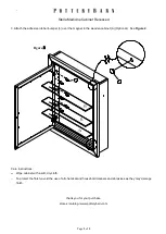 Предварительный просмотр 3 страницы PotteryBarn Stella Medicine Cabinet Recessed Assembly Instructions