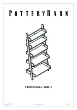 Предварительный просмотр 1 страницы PotteryBarn Studio Wall Shelf Assembly Instructions Manual