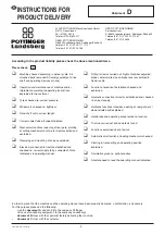 Preview for 3 page of Pottinger Profi Gp 1 Operating Instructions Manual