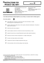 Preview for 3 page of Pottinger SERVO 45 Operator'S Manual