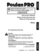 Preview for 1 page of Poulan Pro 115156226 Instruction Manual