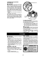 Предварительный просмотр 22 страницы Poulan Pro 115224926 Instruction Manual