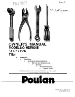 Poulan Pro 156335 Owner'S Manual preview