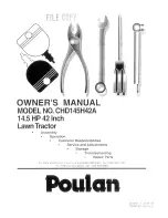 Preview for 1 page of Poulan Pro 157257 Owner'S Manual