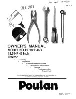 Предварительный просмотр 1 страницы Poulan Pro 159759 Owner'S Manual