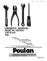 Preview for 1 page of Poulan Pro 164778 Owner'S Manual