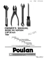 Preview for 1 page of Poulan Pro 167575 Owner'S Manual