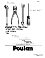 Предварительный просмотр 1 страницы Poulan Pro 172498 Owner'S Manual