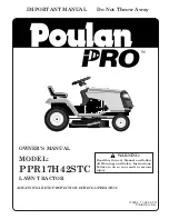 Предварительный просмотр 1 страницы Poulan Pro 173284 Owner'S Manual