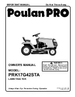 Предварительный просмотр 1 страницы Poulan Pro 177545 Owner'S Manual