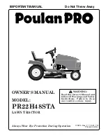 Preview for 1 page of Poulan Pro 179075 Important Manual